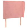 Headboard with Ears Pink 83 X 23 X 118 128 Cm Velvet