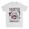 Wanted Luffy Anime TShirt for Unisex Women One Piece 100 Cotton Tee Shirt Round Neck Short Sleeve T Shirts 4XL 5XL 6XL Tops