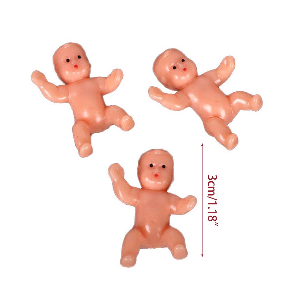 10PCS Mini Baby Action Figure Pretend for Play Ornament Hobby Collection Figurin