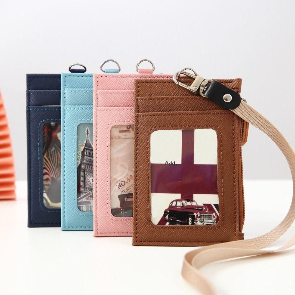 Neck Lanyard Student Card Bag Coin Purse ID Card Holder Fashion Card Badge Holder  Office Supplies