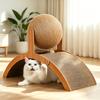 Natural Sisal Cat Scratching Ball Durable Claw Sharpener Toy Interactive Scratcher for Indoor Cats Kittens Small Medium Cats