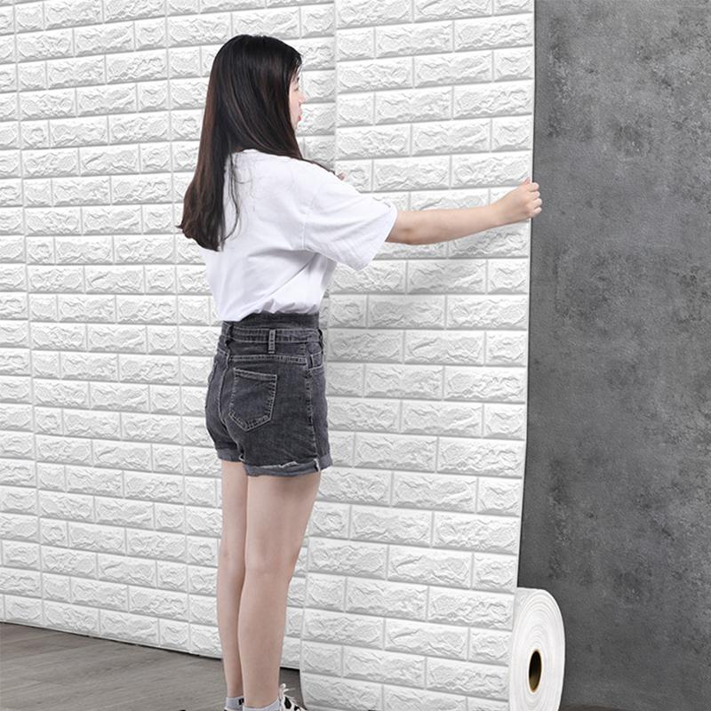5m 3D Wallpaper Decoration Self-adhesive Antique Foam Brick Wallpaper Living Room Bedroom Waterproof 3d Wall Sticker