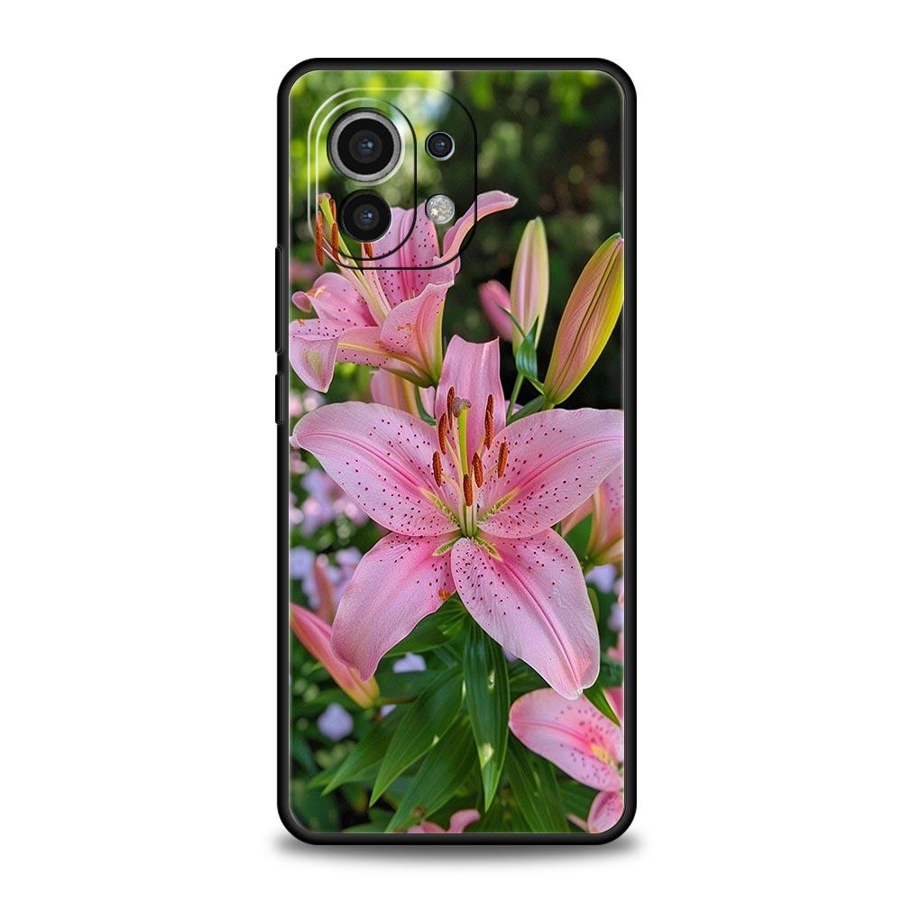 

Реалистичный чехол для телефона с принтом цветка лилии для Xiaomi Mi 17 15T 15 14 14T 13T 12T Pro 12 13 Lite 5G 11T Poco X6 X7 X5 Pro Мягкий чехол Poco X5 Pro