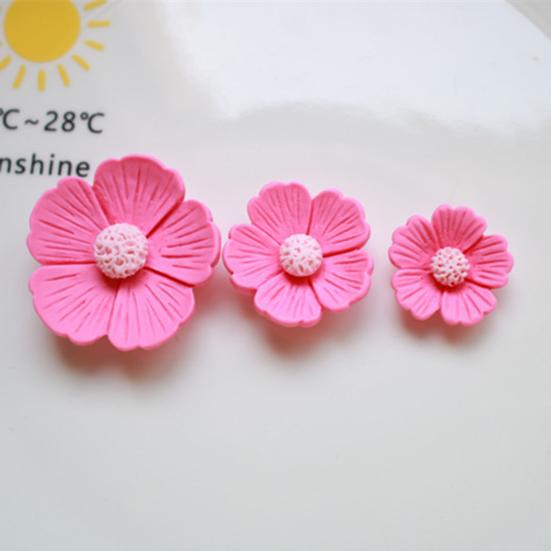 5Pcs Resin Flowers DIY Accessories Flat Back Blooms Ornaments for Jewelry Hair Accessories DIY Craft Projects