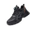 Fashion Safety Shoes for Men Plastic Steel Toe Anti-Puncture Men's Work Shoes Slip Resistant Insulation  Rotating Button Fashion Sneaker