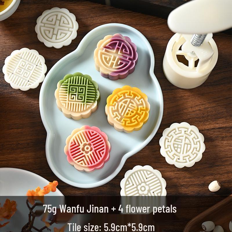 

Новий набір форм та штампів для місячних пиріжків для пиріжків з крижаною шкіркою та машем - Інструмент для випікання з ручним пресом