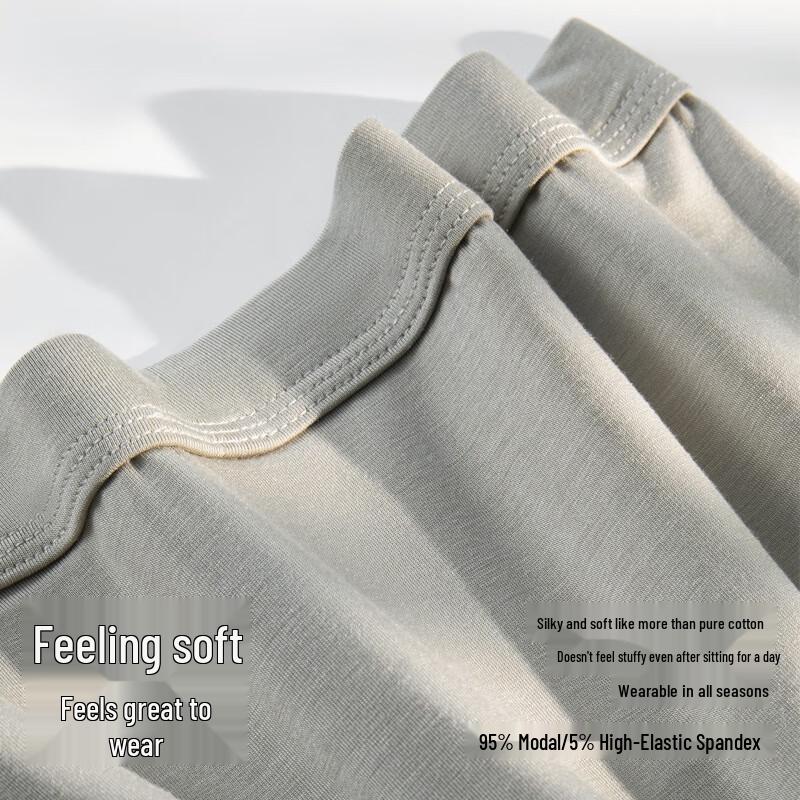 B.JOBSEN Men's Modal Antibacterial Boxer Briefs 2-Pack