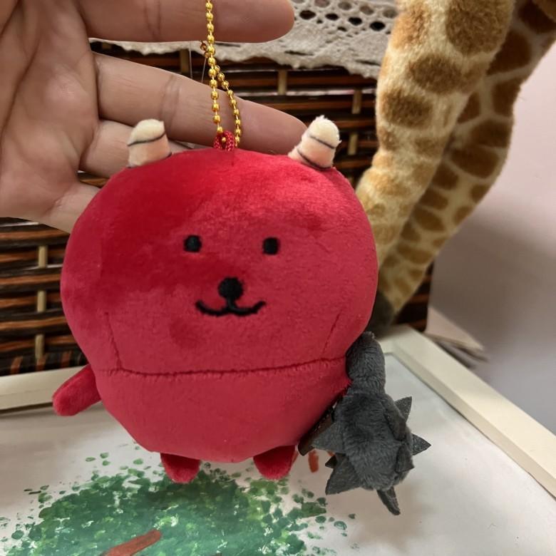 

Chiikawa Cartoon Red Ghost Bear Plush Keychain With Hanging Ears For Girls Gift красный