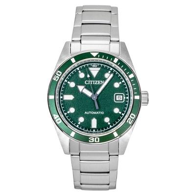 Stainless Steel Green Dial Automatic NJ0220-52X 100M Men's Watch