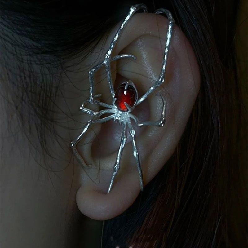 Halloween Spiders Earrings Ear Cuff Scary And Funny Costume Accessories For Cosplay Party Supplies For Fashion Women