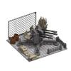 WWII Military Base Building Blocks Set: Observation Tower & Machine Gun Assembly Blocks