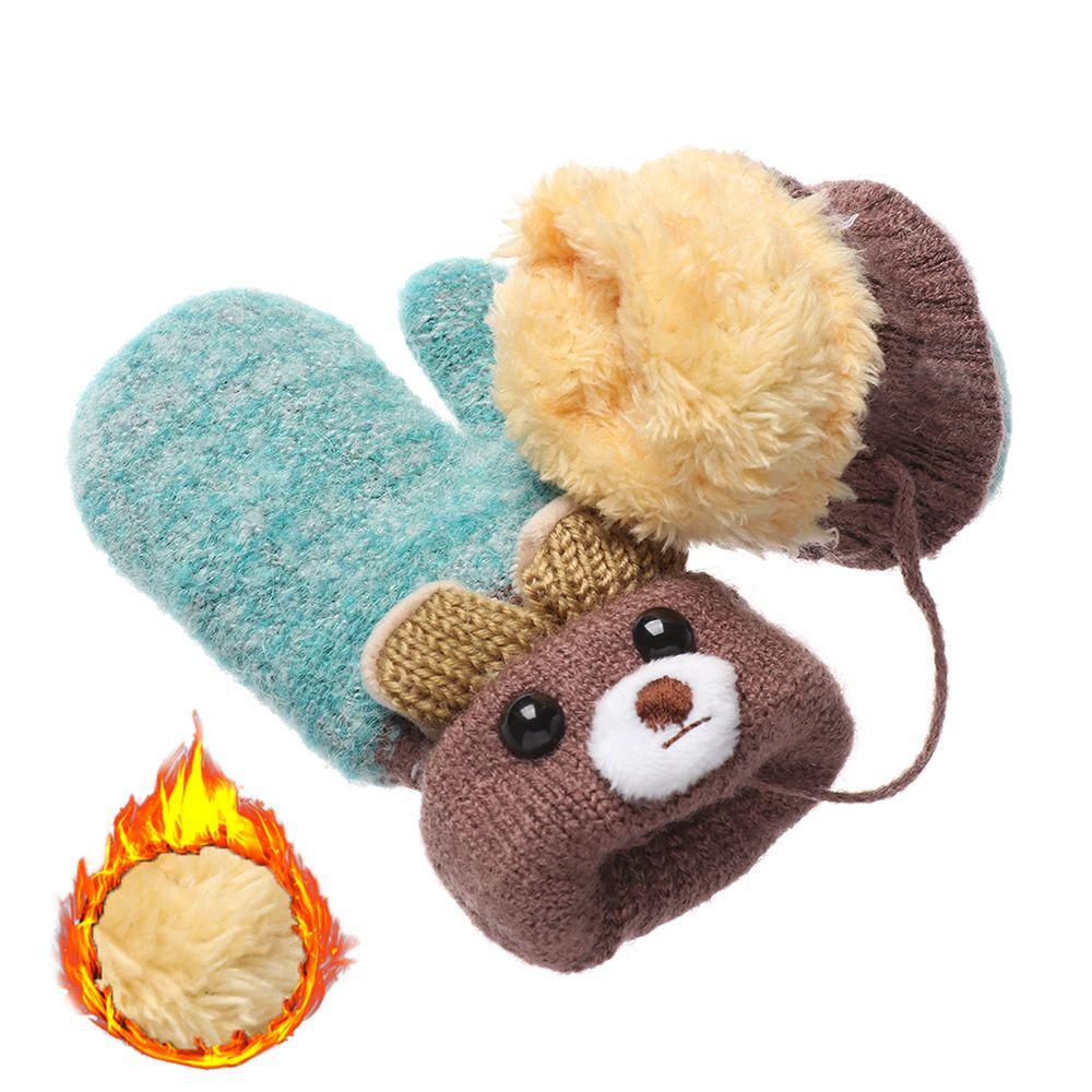 New Hot Baby Newborn Boys Girls Kids Gloves Thick Warm Knitted Mittens Cute Cartoon