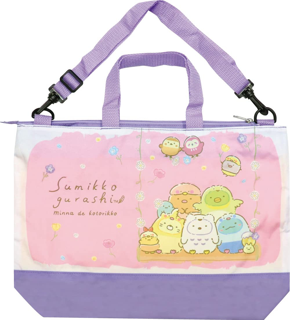 Двусторонняя сумка-тоут на молнии J s Planning, Sumikkogurashi Kotorikko Цветок, SBF426