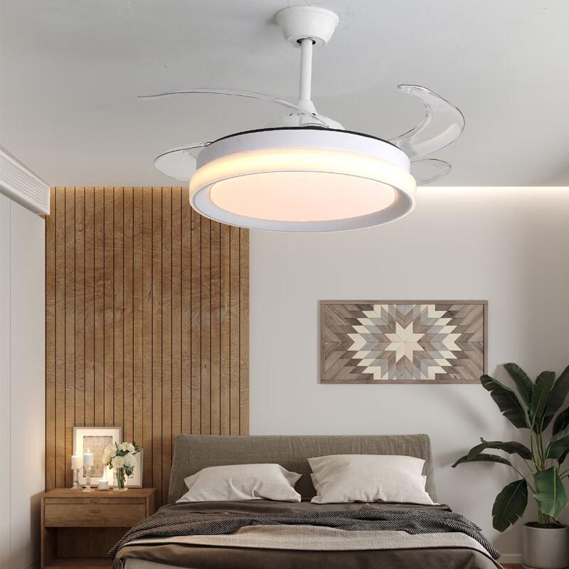 NuFeng 42-inch Invisible Ceiling Fan Light with Bluetooth Speaker