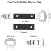 2 in 1 Stainless Steel Can Opener Manual Punch Can Opener Beer Opening Tools Jar Opener for Weak Hands Removes Tight Jar Lid