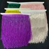 Fabulous 14cm Glass Bead Tassel Fringe Trimming Hand Sewing Seed Beads Trim Beaded Fringing for Ballroom Dress
