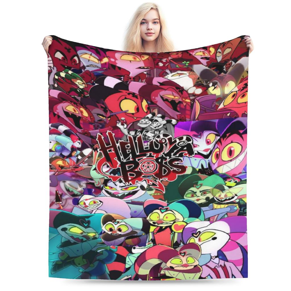 Comfort Hazbins Els Season 2 Blanket Accessories Home Decorative Blanket Throw Lightweight Coral Fleece Plush For Outdoor