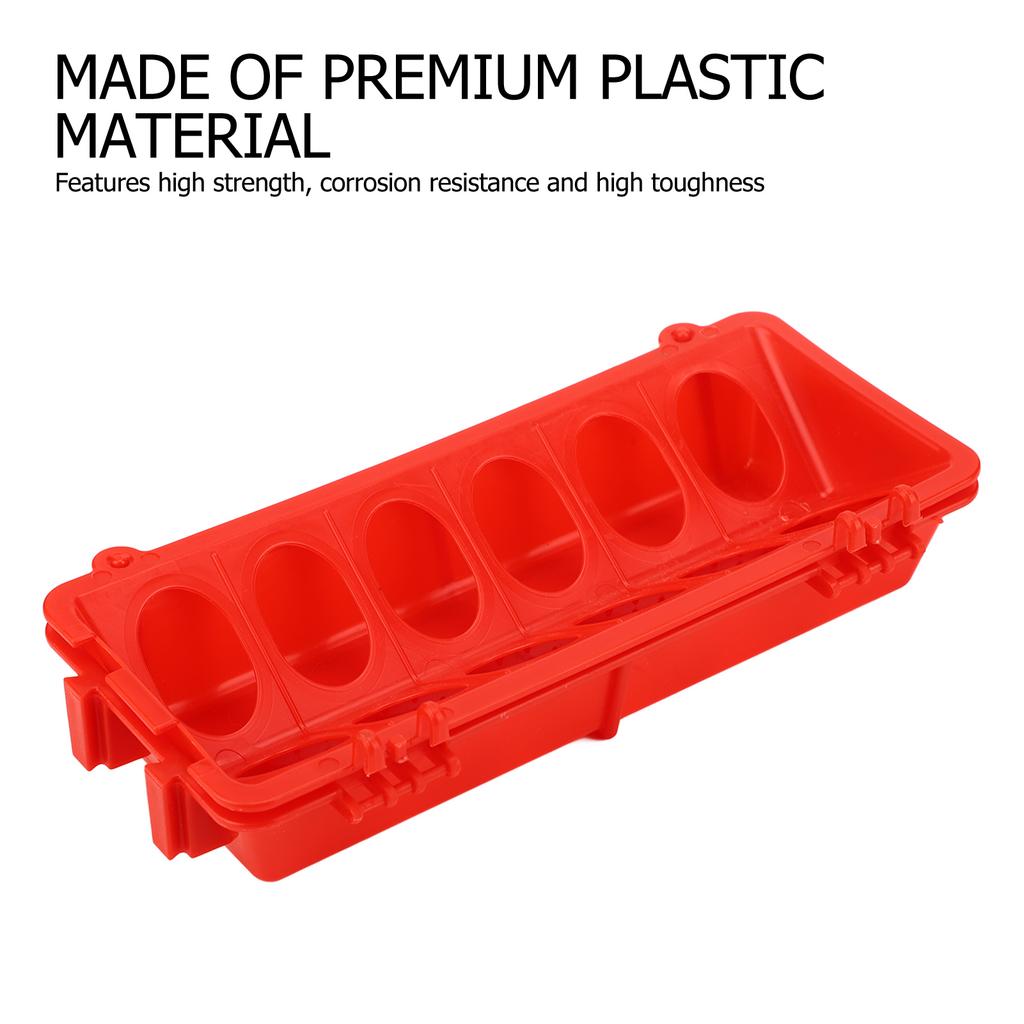 Flip Top Poultry Multipurpose 12 Holes Thickened Small Poultry Feeding Tray For Chicken Duckling Bird Pigeon