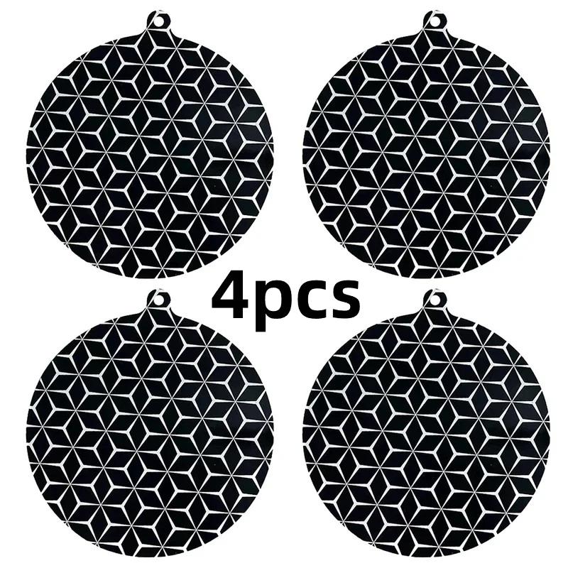 2/4Pcs Silicone Induction Cooktop Mat Fireproof Spill Proof Heat Resistant Pad for Home Kitchen Baking Cooking