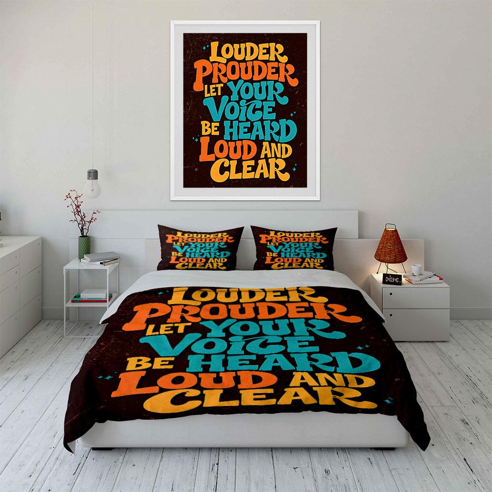 Colorful inspirational text graphics. Bedding sets Duvet cover sets Duvet covers Pillowcases(1 * Duvet Cover 2 * Pillowcases, without duvet insert)