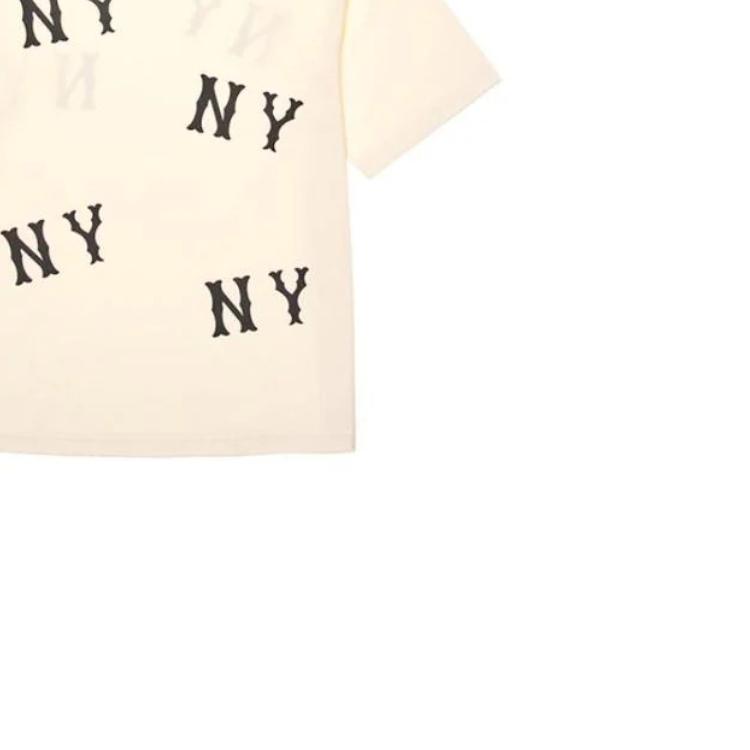 New MLB New York Yankees T Shirt Unisex Cream 3ATSG0144-50CRS