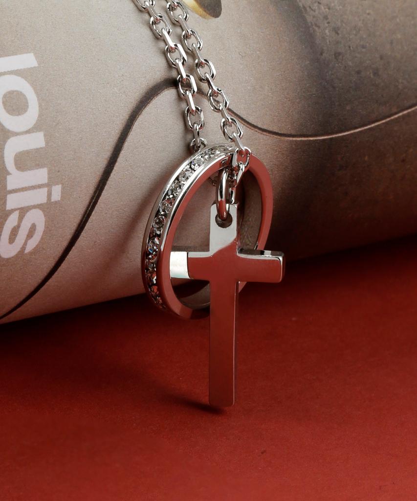 Shoveoff Svn-112 Cross Friendship Couple Ring Necklace