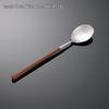 Qianxing Retro Red Sandalwood Handle Stainless Steel Oval Spoons
