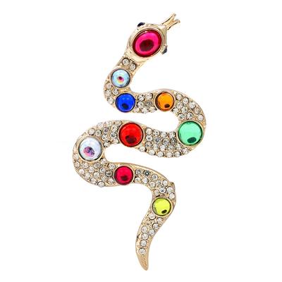 New Rhinestone Snake Brooches For Women Multi-color Design Fashion Animal Pin Winter Accessories High Quality