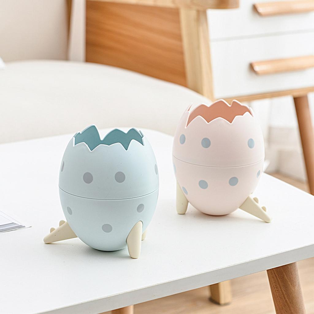 Cartoon Dinosaur Egg Desktop Storage Container with Detachable Lid and Stable Legs for Organizing Small Items and Office Supplies