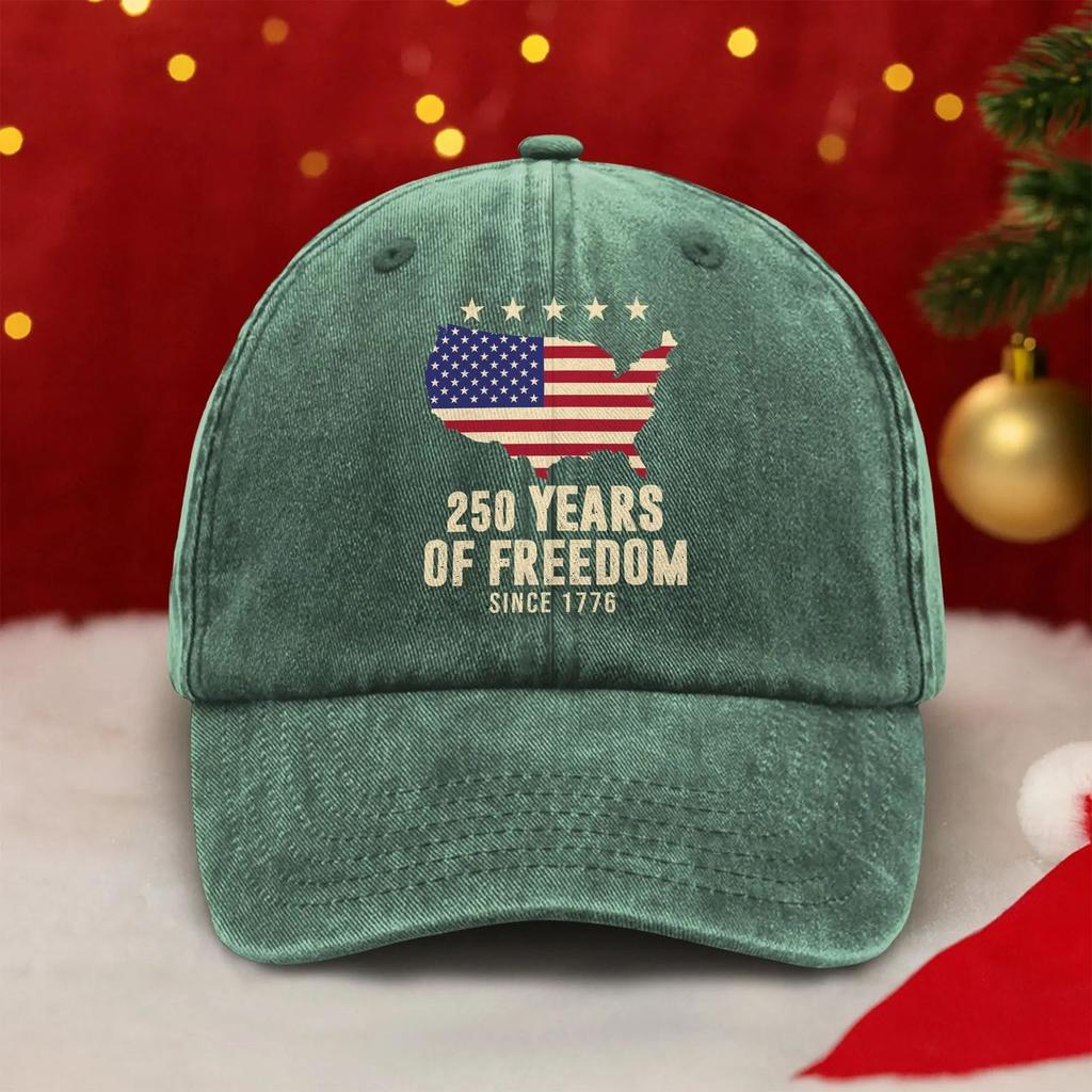 Cross-border popular washed old dad baseball cap US 250th anniversary hat sunscreen sunshade cap