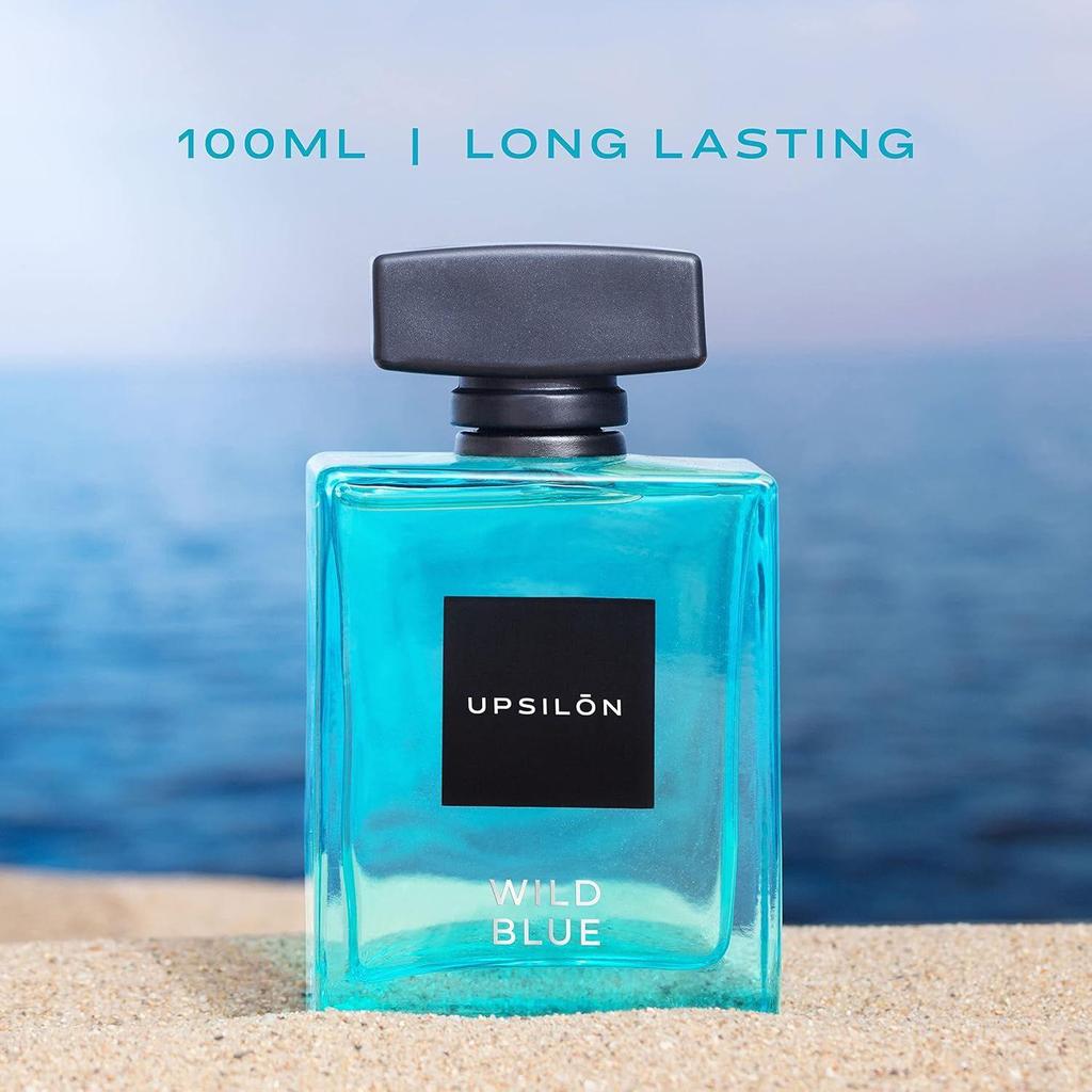 UPSILON Wild Blue Aqua Men'S Perfume | Long Lasting Eau De Liquid Perfumes For Men | Luxury Premium Perfume For Men