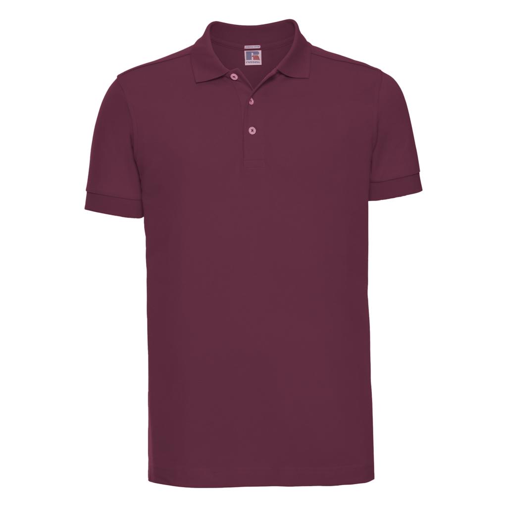 Russell Mens Stretch Short Sleeve Polo Shirt