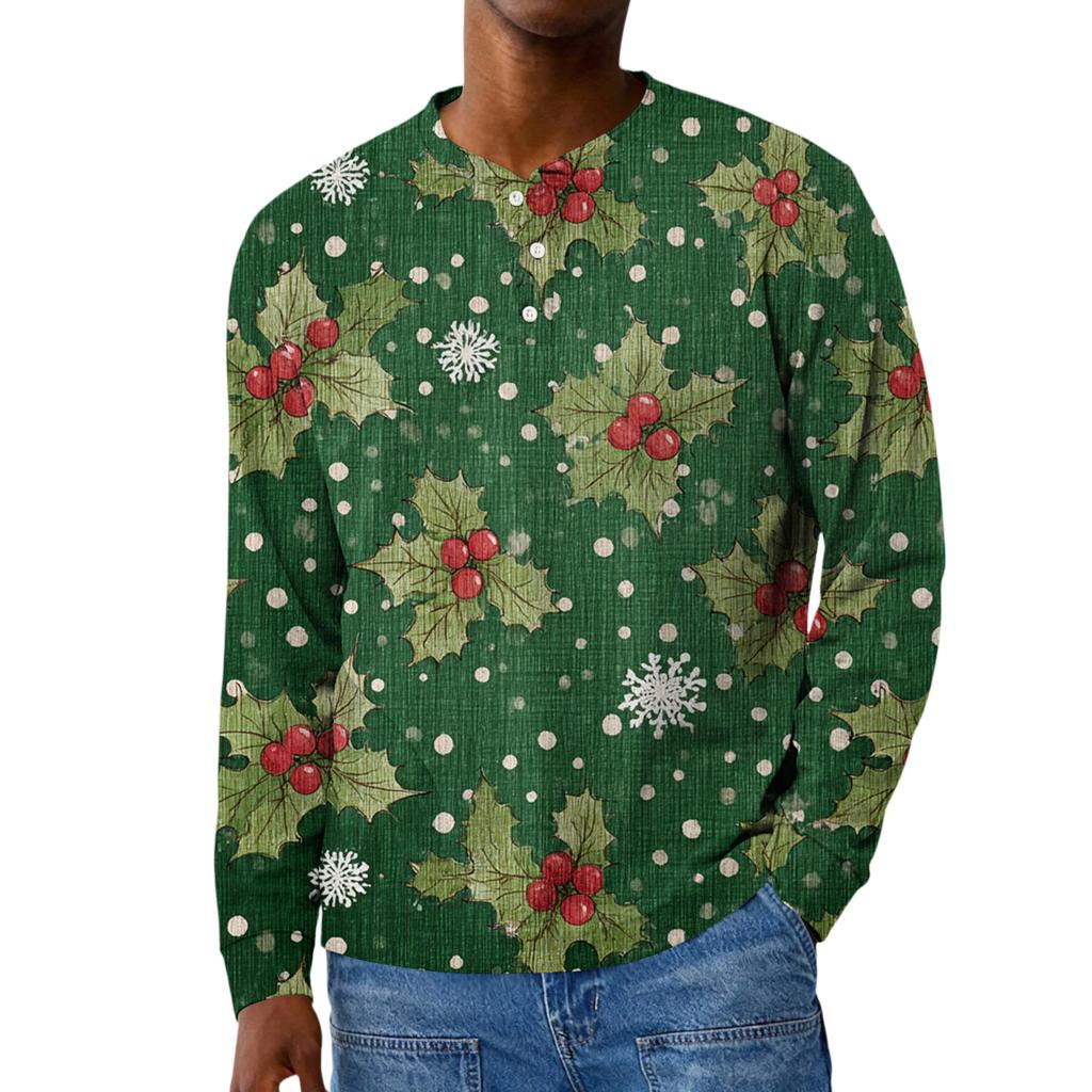 Men's Casual Oversized Button-Down Shirt With Long Sleeves