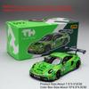 1:64 Mini Scale 911 GT3 R Land Cruiser Alloy Body Rubber Tires Engine Hood Openable Sports Cars Models Toys for Children's Gifts