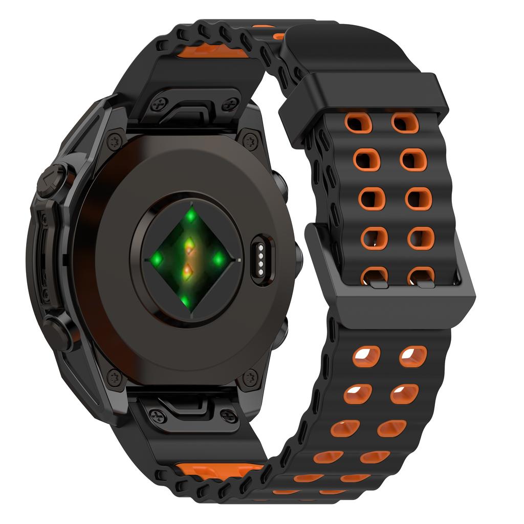 QuickFit 22mm 26mm Fenix8 Uhrenarmband Für Garmin Fenix E 8 47mm 51mm 7 7X 6 6X/Epix Pro/Enduro 3 Zweifarbiges Silikonarmband