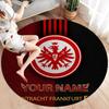 Eintracht Frankfurt Custom Name Round Area Rug,Carpet Rug for Living Room Bedroom Sofa Playroom Decor,Non-slip Floor Mat