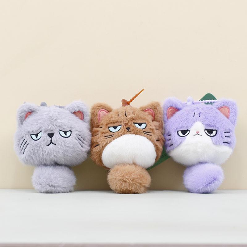Cat Plushie Mini Keychain With Pp Cotton Stuffing For Bag Keychains Accessories