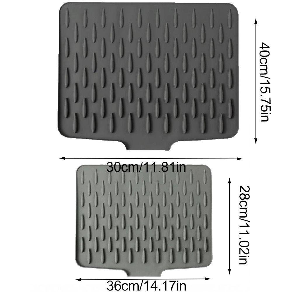 Non-slip Silicone Drainage Mat Foldable Sink Placemat Tableware Drainer Pad Kitchen Tableware