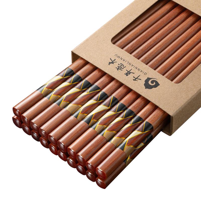 Printed Rosewood Chopsticks - 10 Pairs