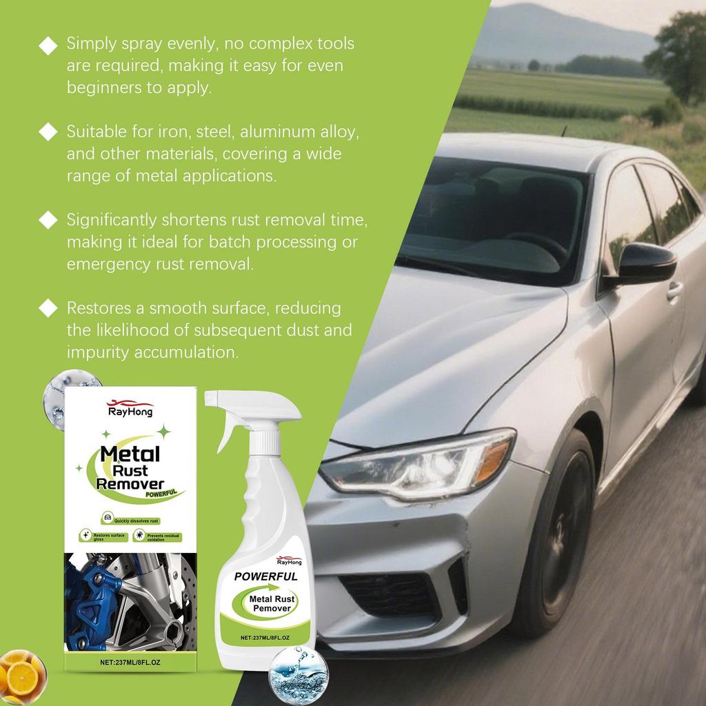 RAYHONG Rust Removal Spray: Effortlessly remove rust, clean, and prevent corrosion on various metals.