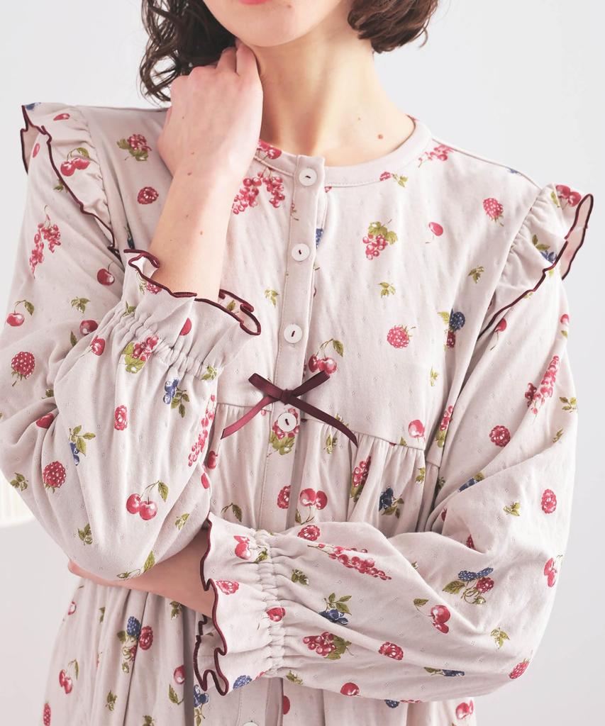 Narue Cotton Frilled Free Size Women's Nightshirt, Brown,