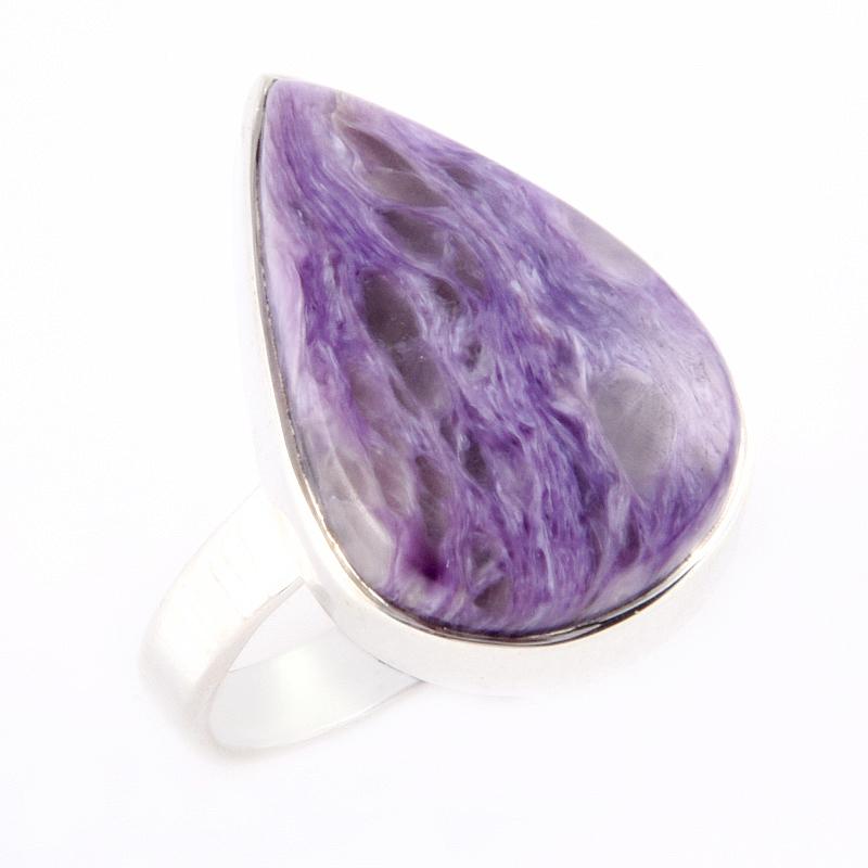 Natural Charoite Gemstone Handmade 925 Sterling Silver Jewelry Ring Size 6 H9N44