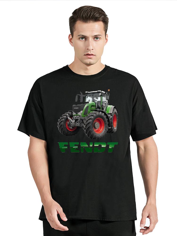 Fendt Tractor Short Sleeves Cotton T-shirt Unisex Tops Tees Oversized Fitness T-shirt Streetwea