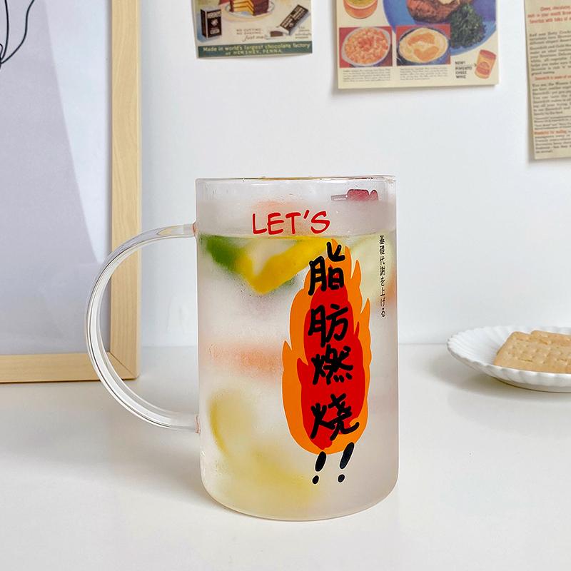 Skleněné šálky 1000 ml s víčkem a slámkou Roztomilé hrnky na kávu Velké sklenice na nápoje Voda Čaj Korejský mléčný džus Pivní šálek