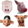 Masque de Cochon Dessin Animé Latex Drôle Accessoire de Costume d'Halloween Pour Cosplay et Fête