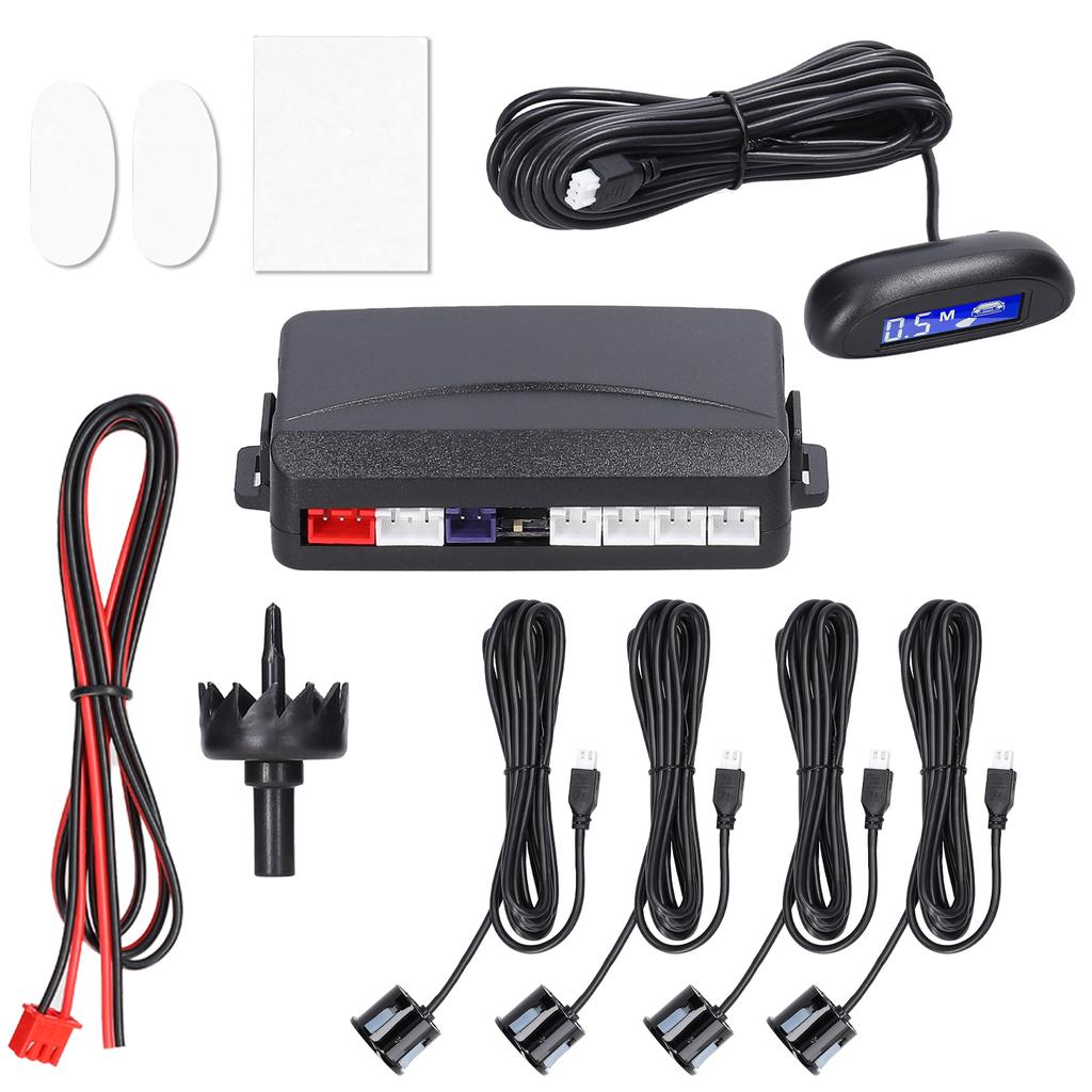 Car Parking Sensor Rear Reversing Radars System with 4 Parking Sensors Distance Detection LCD