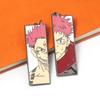 Anime Jujutsu Kaisen Brooch Anime Character Itadori Yuji Ryomen Sukuna Half Face Badge For Women Men Fans Jewelry Charm Gifts