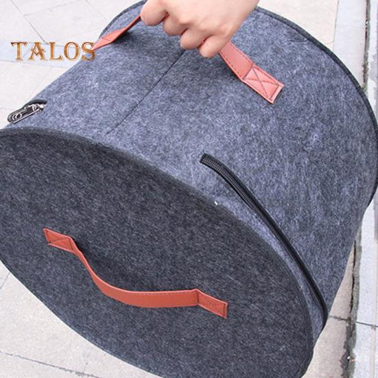 Hat Storage Bucket Organizer Transparent Design Zipper Closure Large Capacity Cowboy Hat Organizer Case with Handle