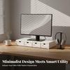 Drawer Screen Riser Space Saving with Smooth Sliding Drawers Desktop