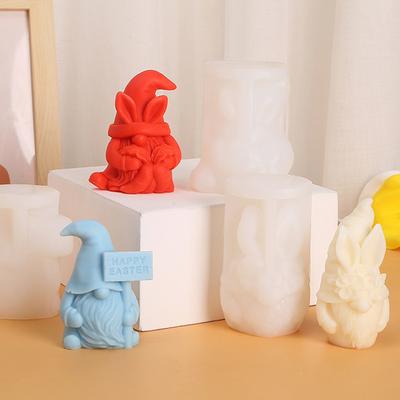 Silicone Mould Father Christmas Silicone Mould DIY Handmade Soap Aroma Candle Diorama Dwarf Baking Mould Christmas Decoration